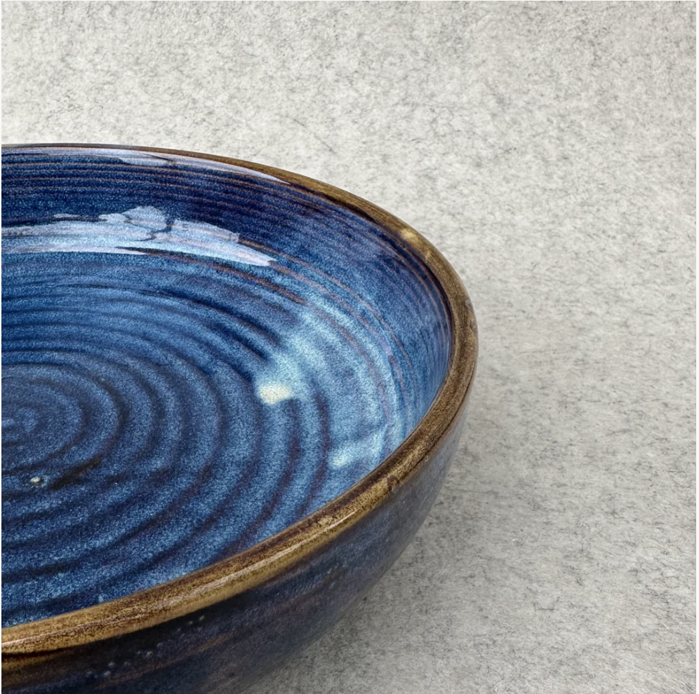 Aqua 8.5" Shallow Bowl